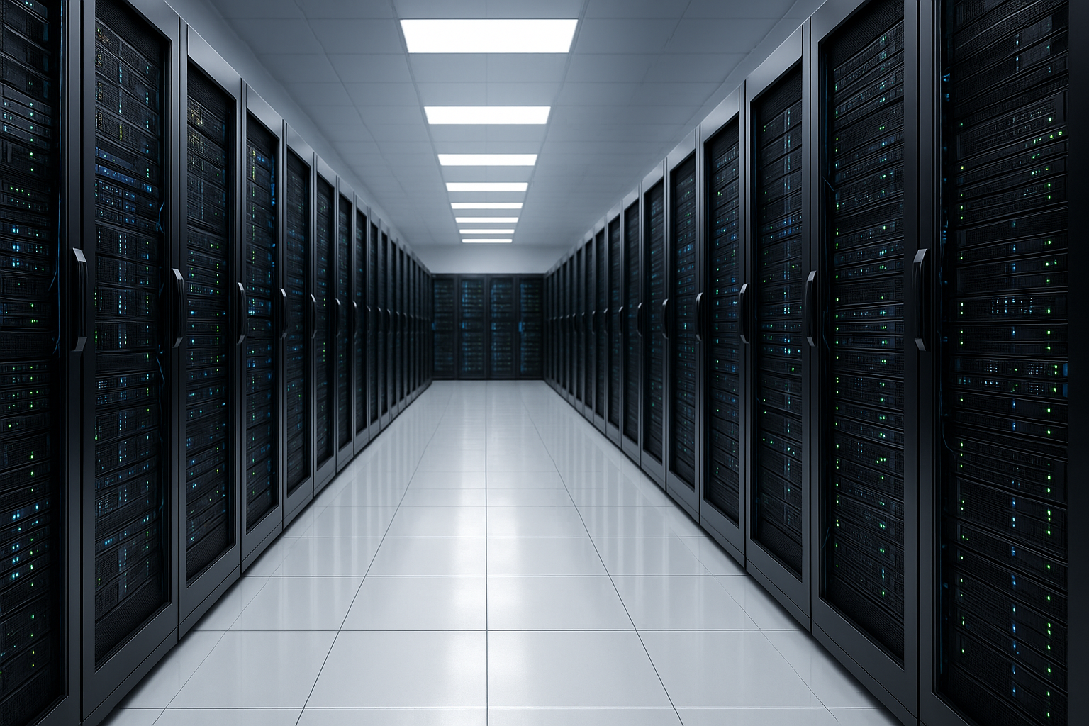 生成一个横幅的数据中心背景图片用来作为我shopify网站的背景图，要写实一点，让人一看就觉得我这个网站卖的数据中心电子器材很专业